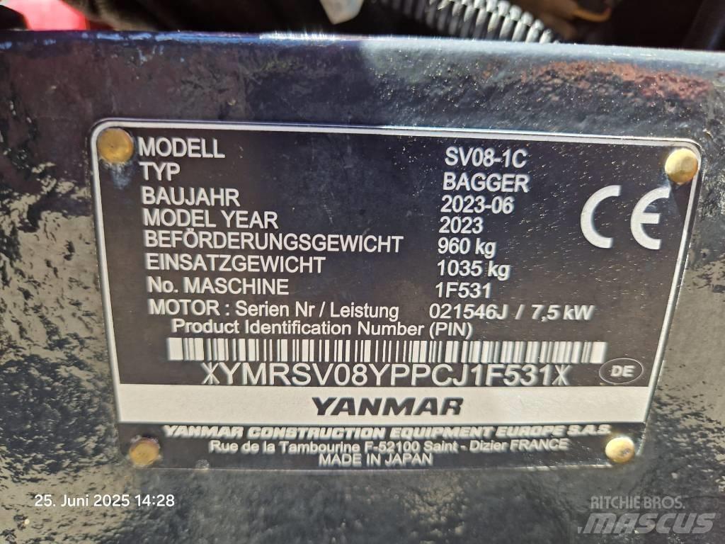 Yanmar SV 08-1 A Mini excavadoras < 7t