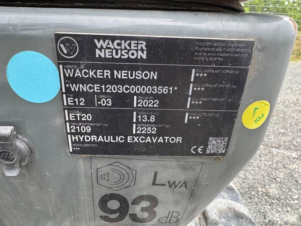 Wacker Neuson ET20 Excavadoras de cadenas
