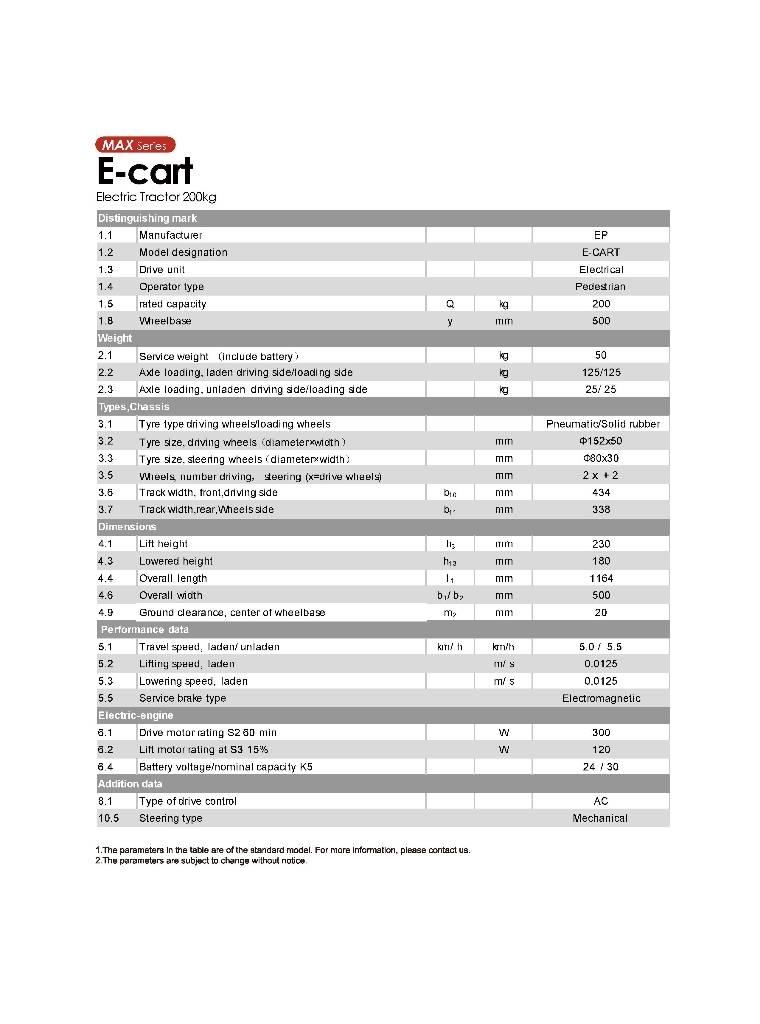 EP E-Cart Cabeza tractora
