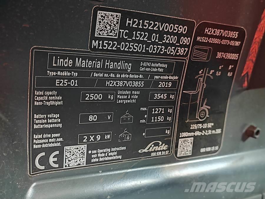 Linde E25-01 Carretillas de horquilla eléctrica