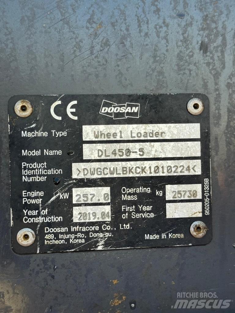 Doosan DL 450-5 Cargadoras sobre ruedas