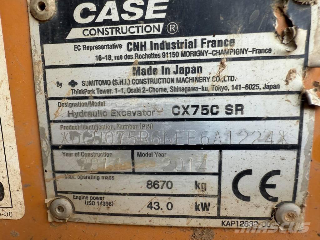 CASE CX 75 C SR Excavadoras 7t - 12t