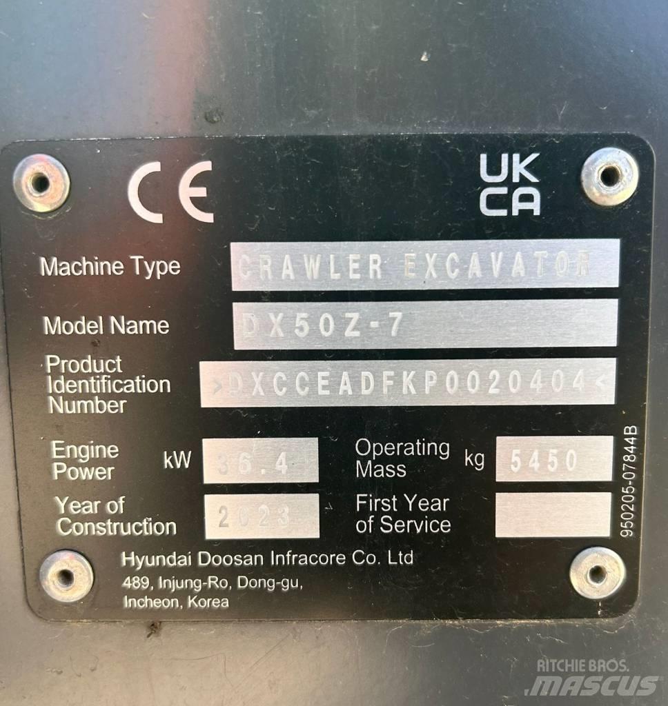 Doosan DX 50 Z-7 Almacenaje - Otros