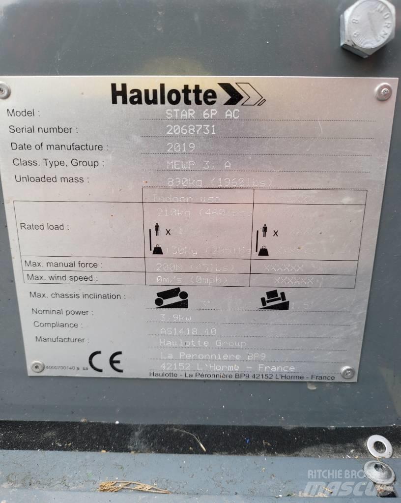 Haulotte Star 6 P Plataformas de trabajo telescópica