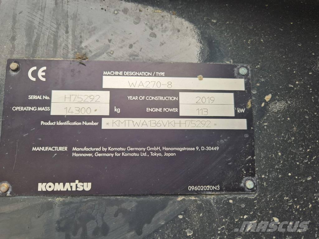 Komatsu WA 270-8 Cargadoras sobre ruedas
