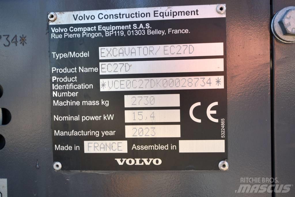 Volvo EC 27 D Mini excavadoras < 7t