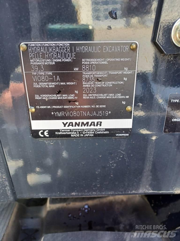 Yanmar Vio 80-2PB Mini excavadoras < 7t