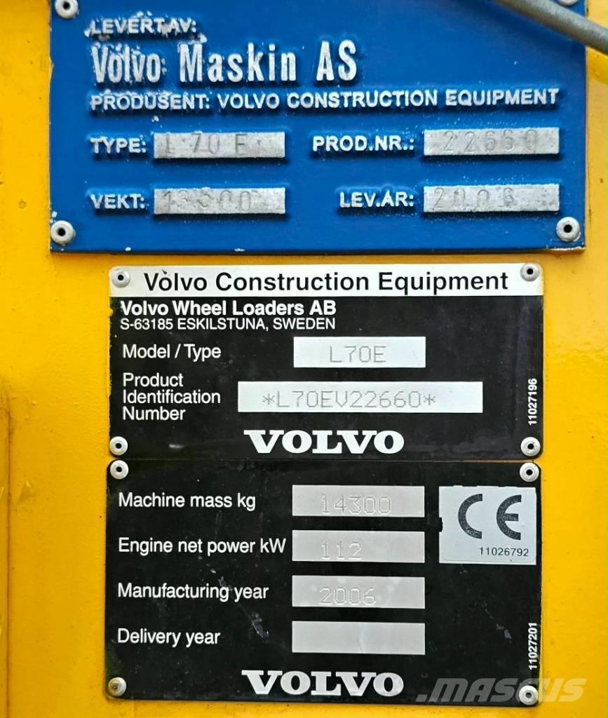 Volvo L 70 E Cargadoras sobre ruedas