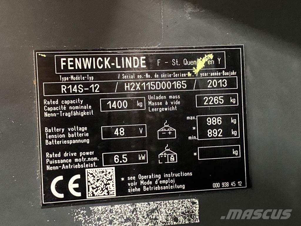 Linde R14S-12 Carretillas retráctiles