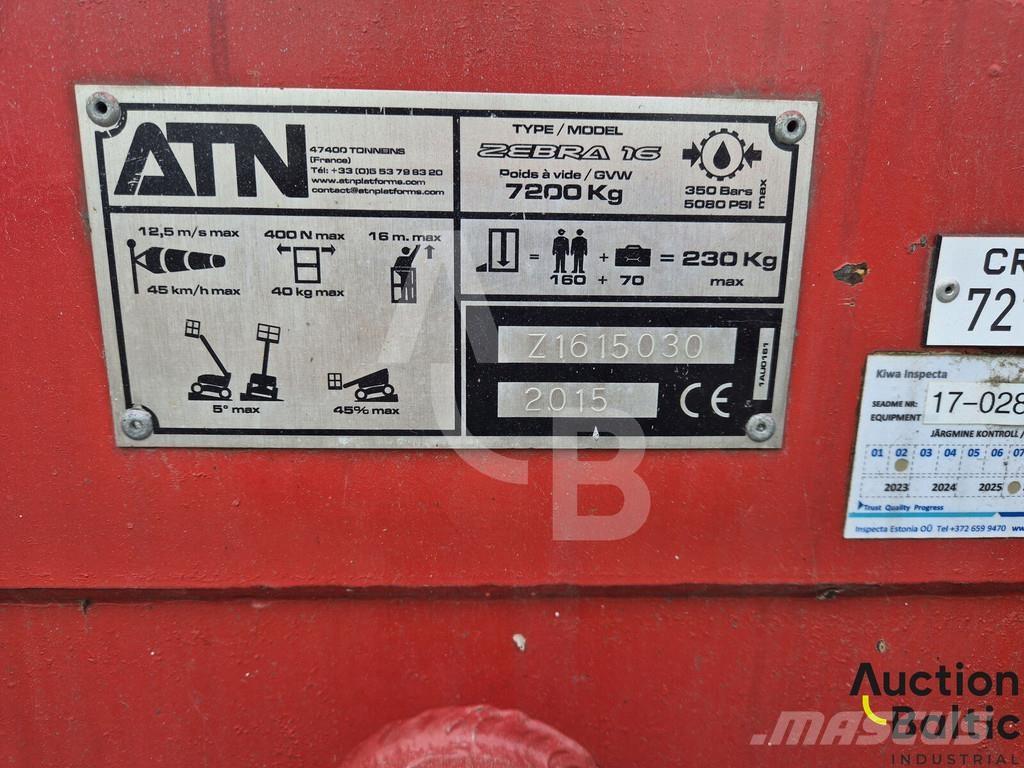 ATN Zebra 16 Plataforma de trabajo articulada