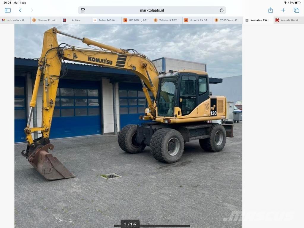 Komatsu PW 130-7K Excavadoras de ruedas