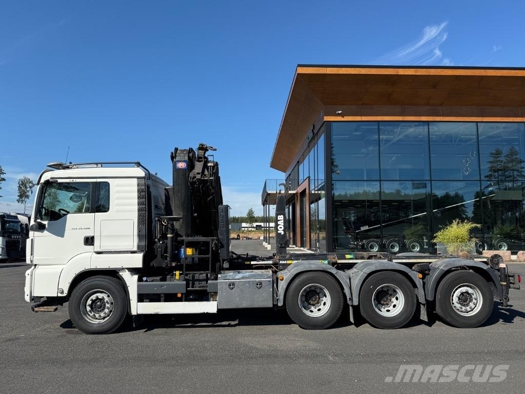 MAN Crane + hook lift Camiones grúa