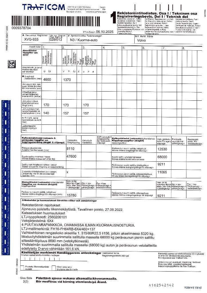 Volvo FH 16 Transporte de madera