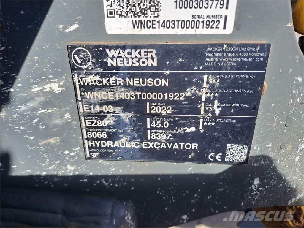 Wacker Neuson EZ80 Excavadoras de cadenas