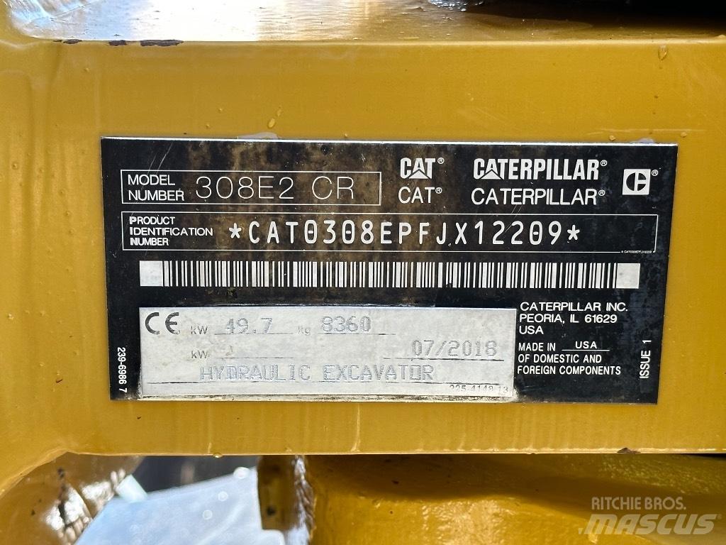 CAT 308 E2 CR Excavadoras 7t - 12t