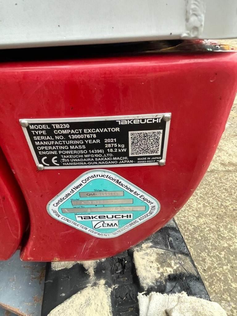 Takeuchi TB230 V3 Mini excavadoras < 7t