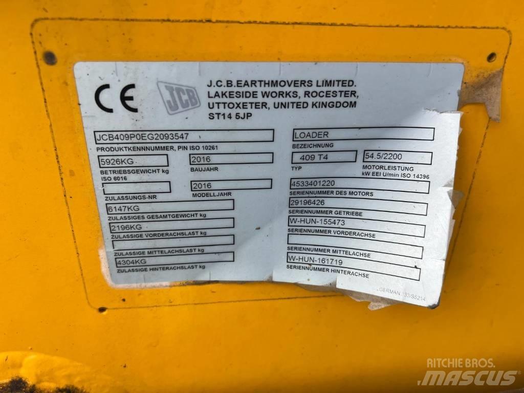 JCB 409 Agri shovel Cargadoras sobre ruedas