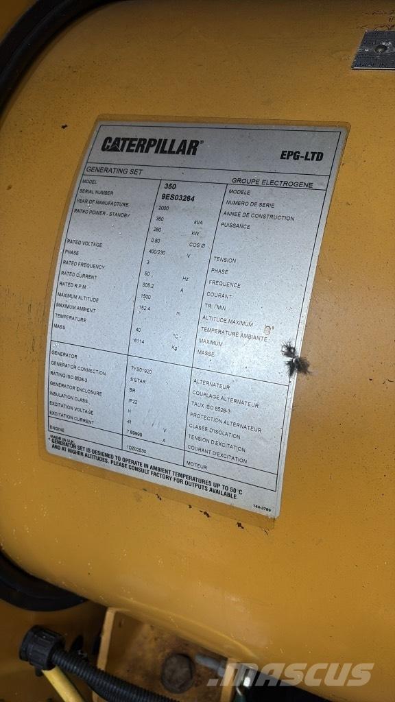 CAT 350 KVA Generadores diesel