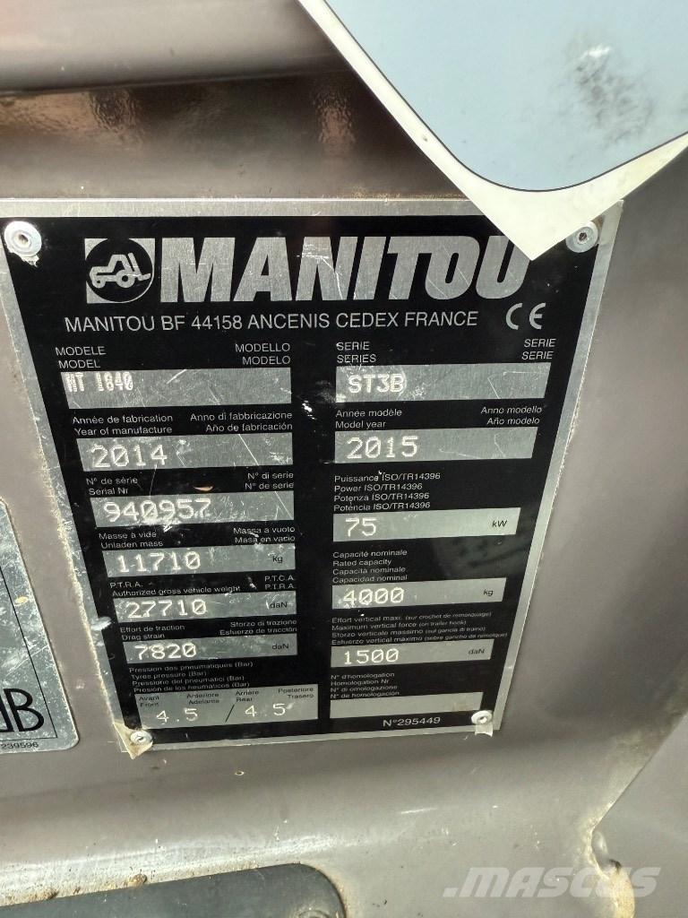 Manitou MT 1840 ST3B Carretillas telescópicas