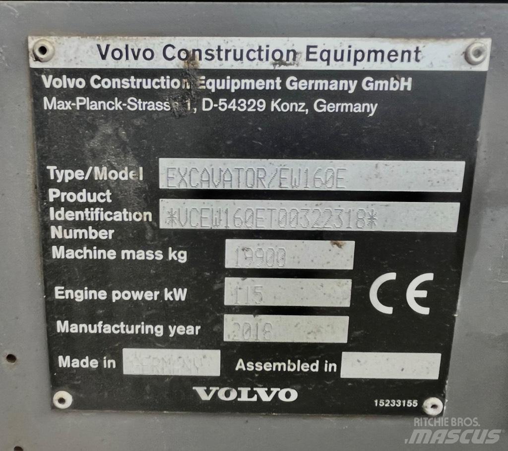 Volvo EW 160 E Excavadoras de ruedas