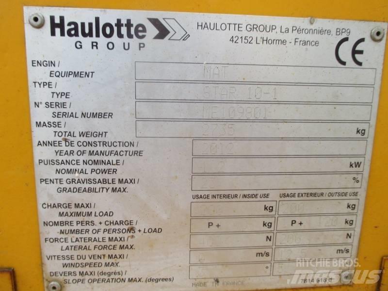 Haulotte Star 10 Ascensores de personal y montacargas de acceso