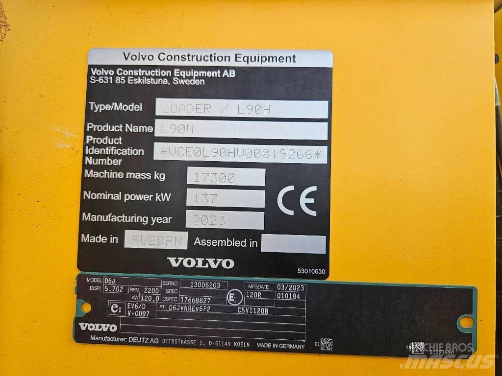 Volvo L 90 H Cargadoras sobre ruedas