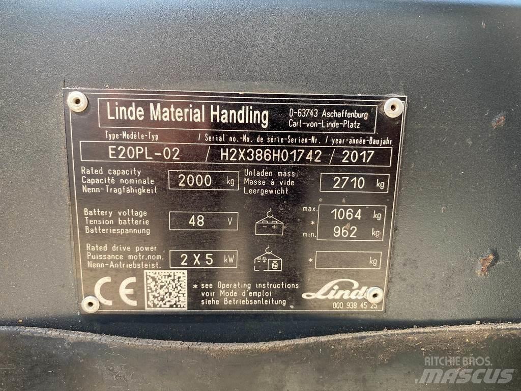 Linde E20PL-02 Carretillas de horquilla eléctrica