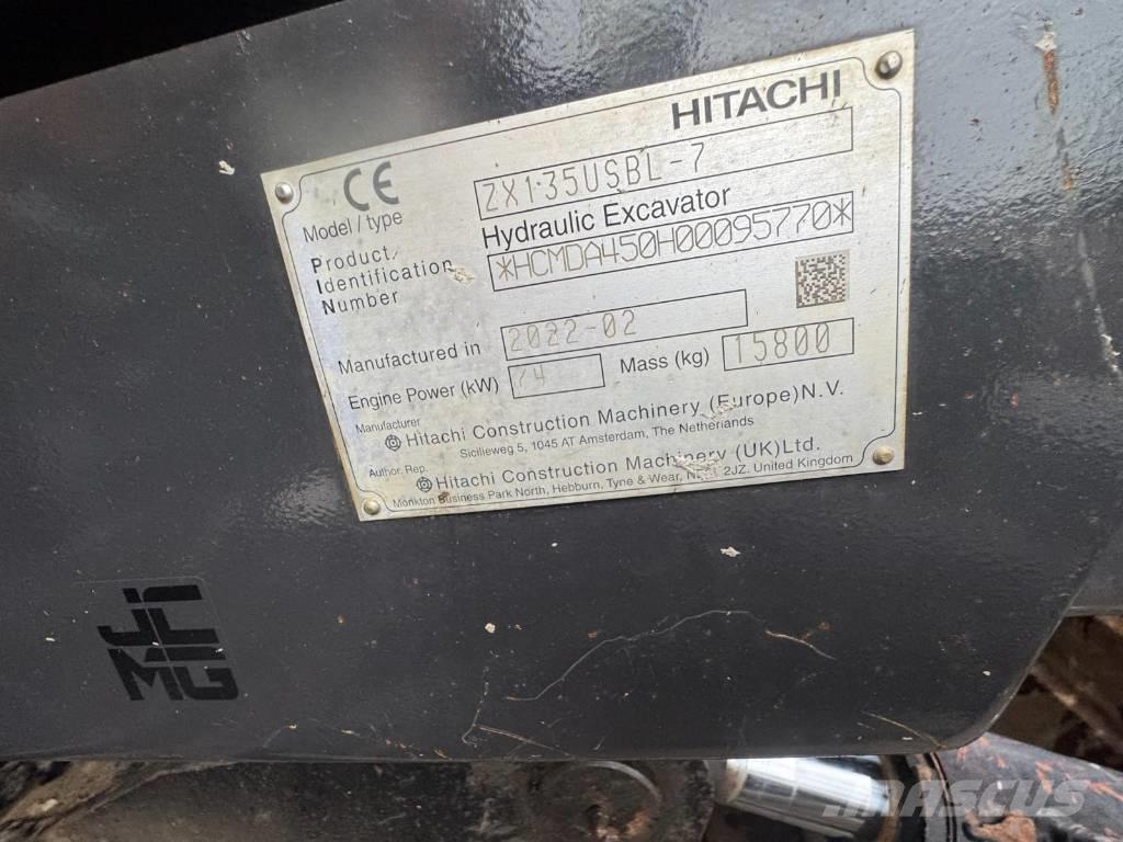 Hitachi ZX 135 US-7 Excavadoras de cadenas