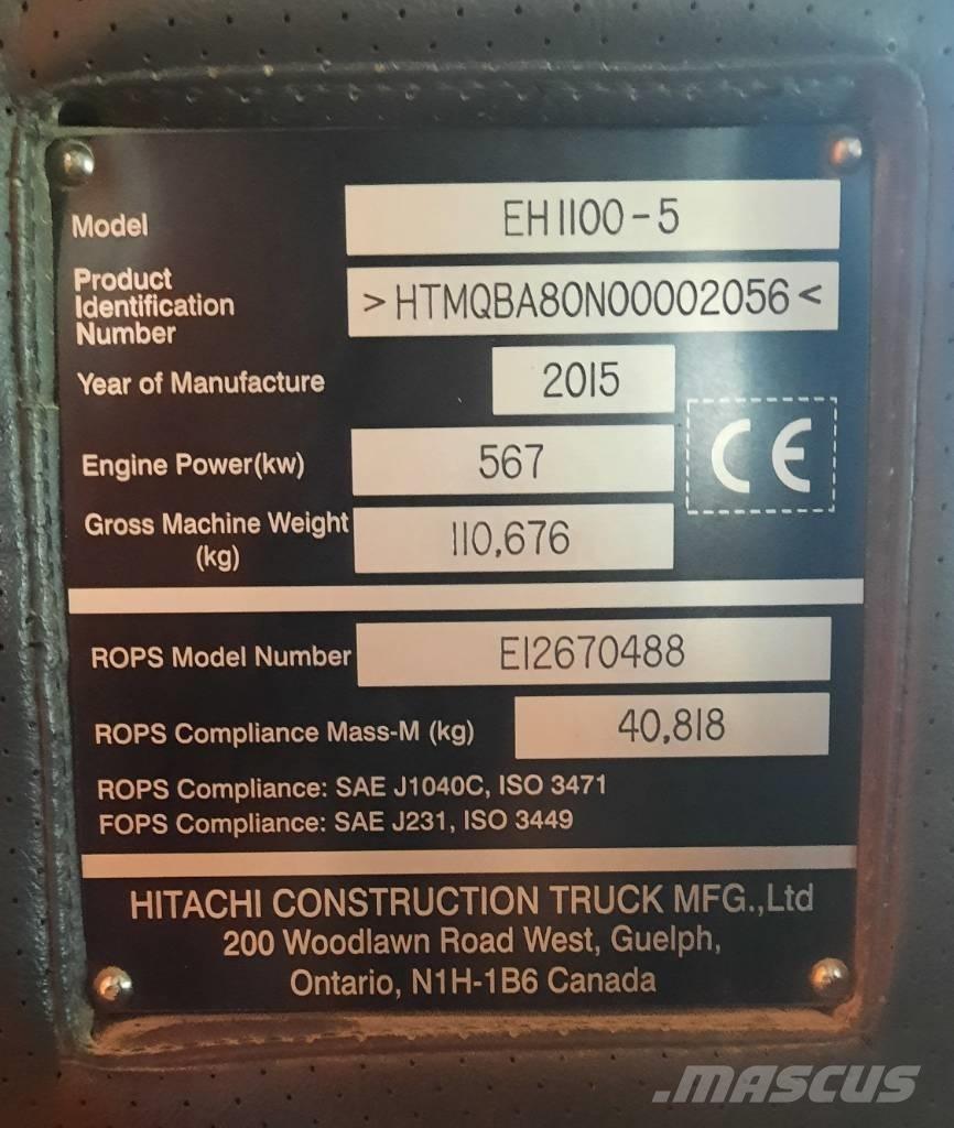 Hitachi EH 1100-5 Dúmpers rígidos