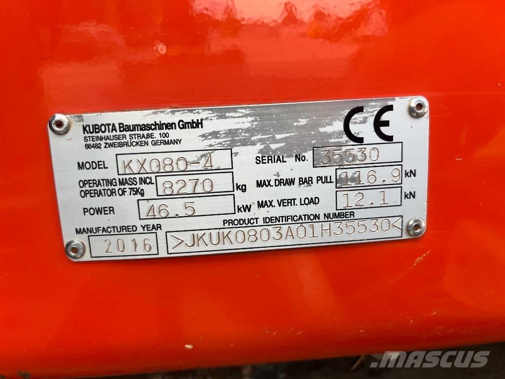 Kubota KX 080 Excavadoras 7t - 12t