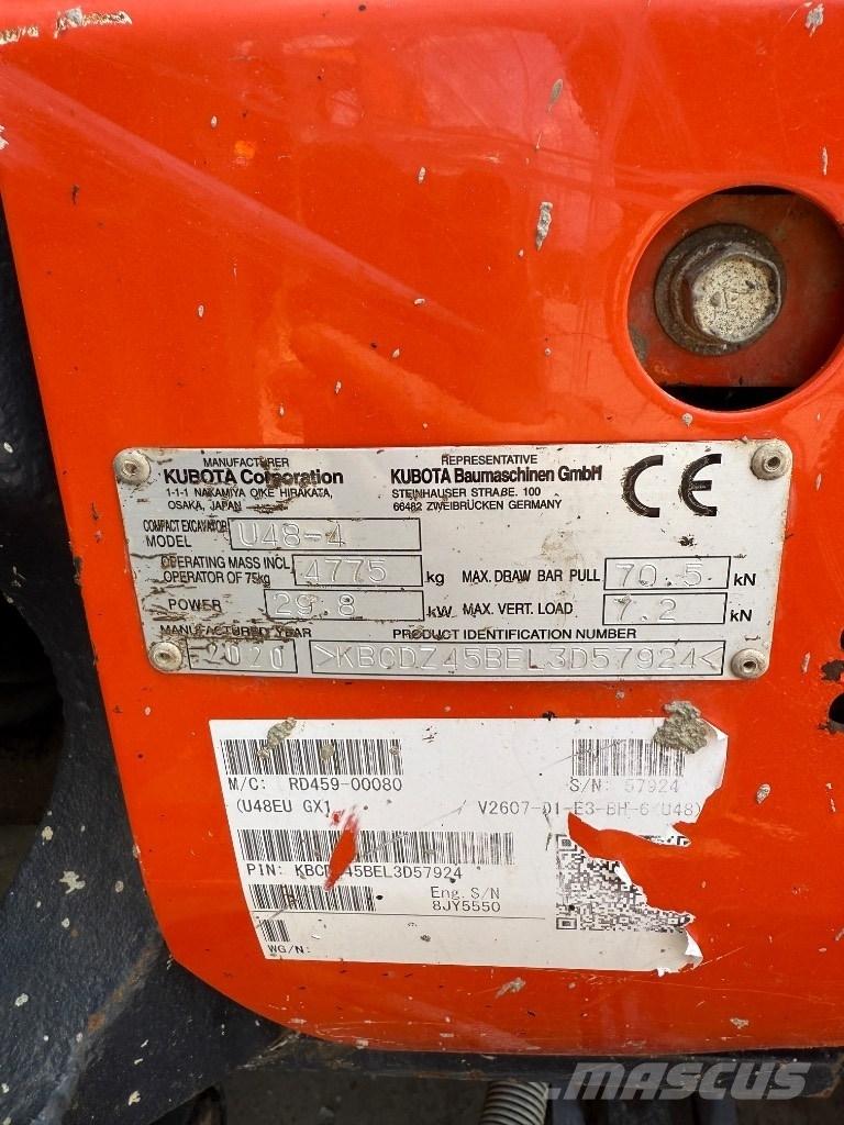Kubota U 48 Mini excavadoras < 7t
