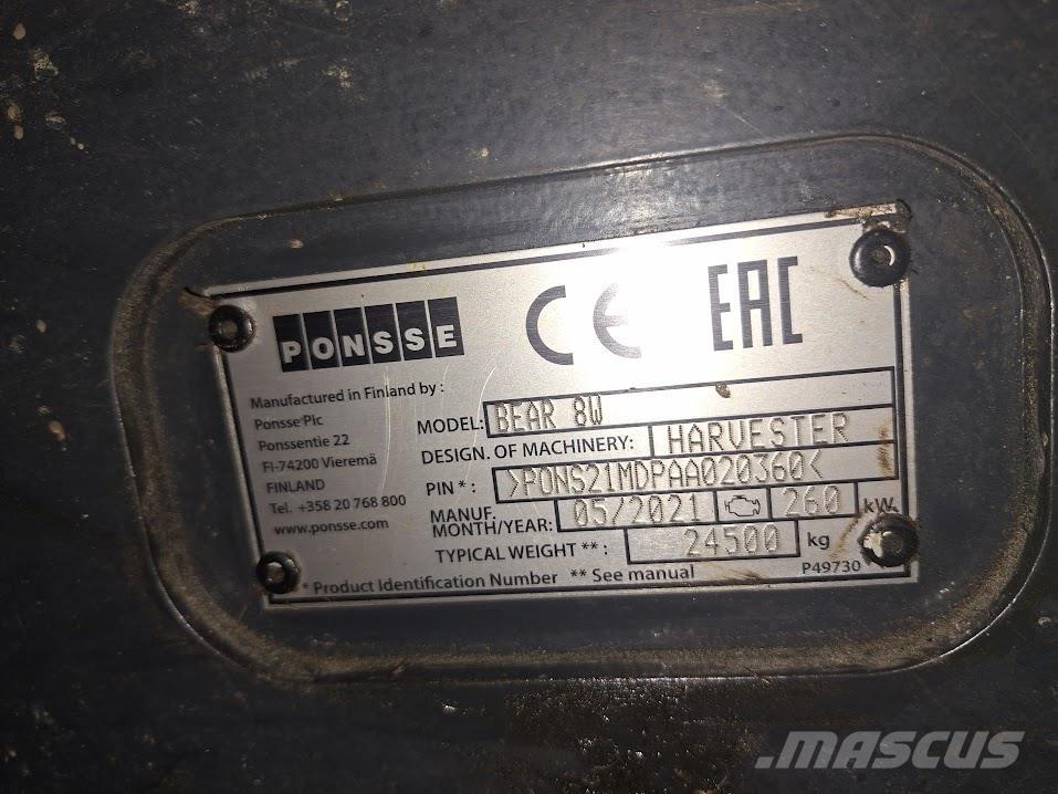Ponsse Bear 8W Cosechadoras