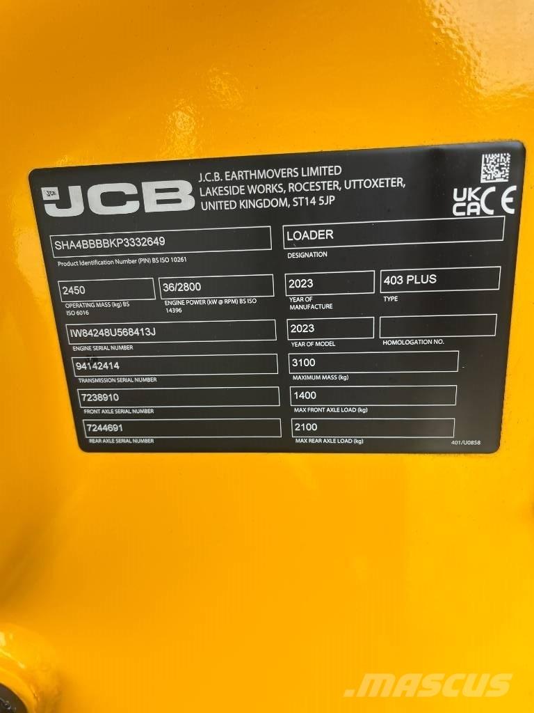 JCB 403 Agri Plus Minicargadoras