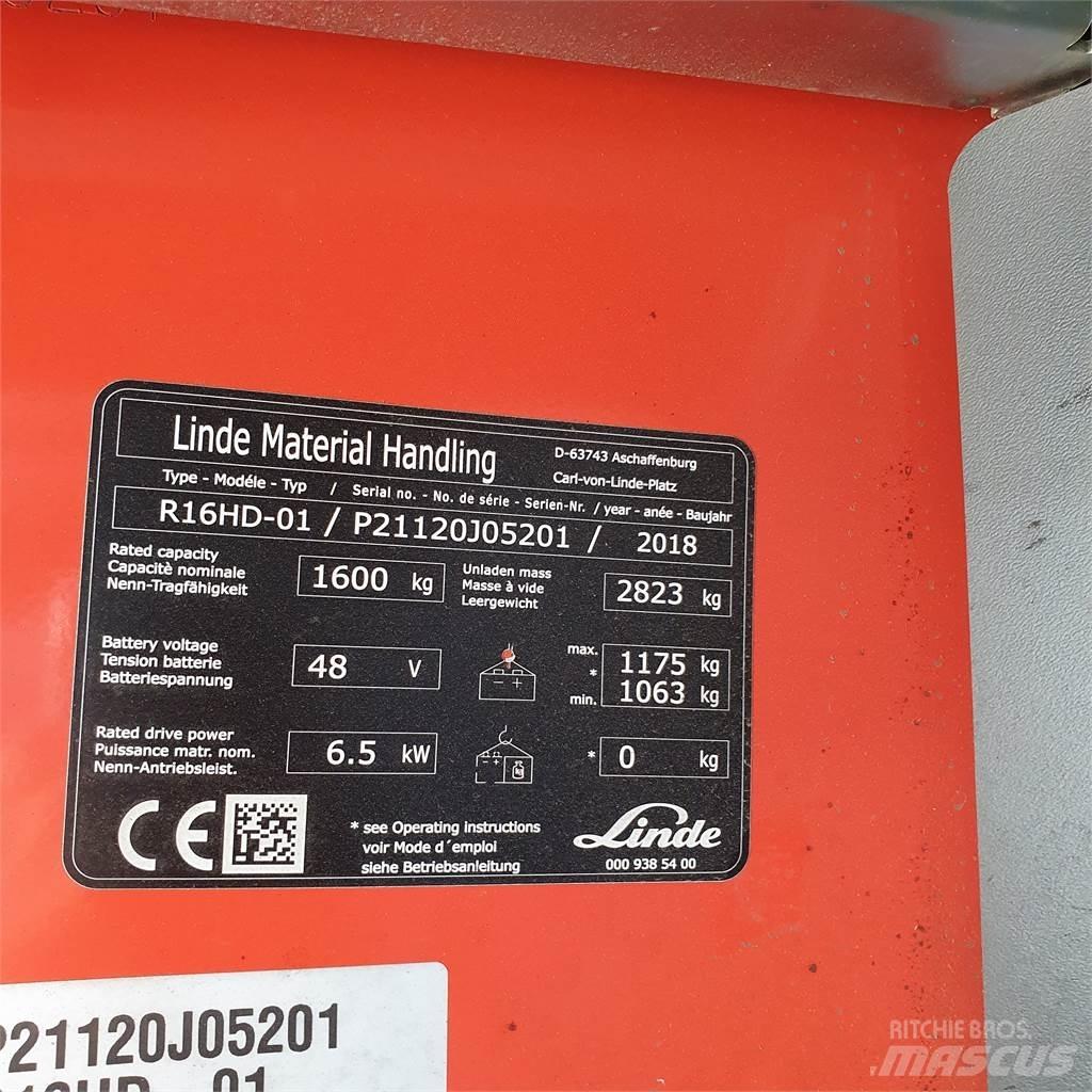 Linde R16HD Carretillas retráctiles