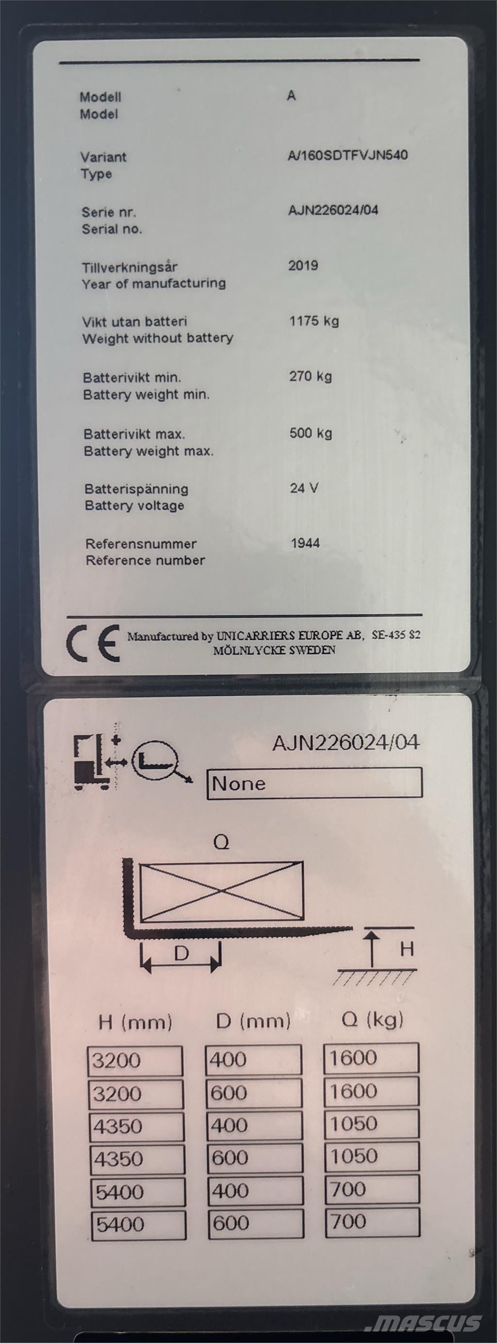 Atlet A160 Apiladores eléctricos autopropulsados