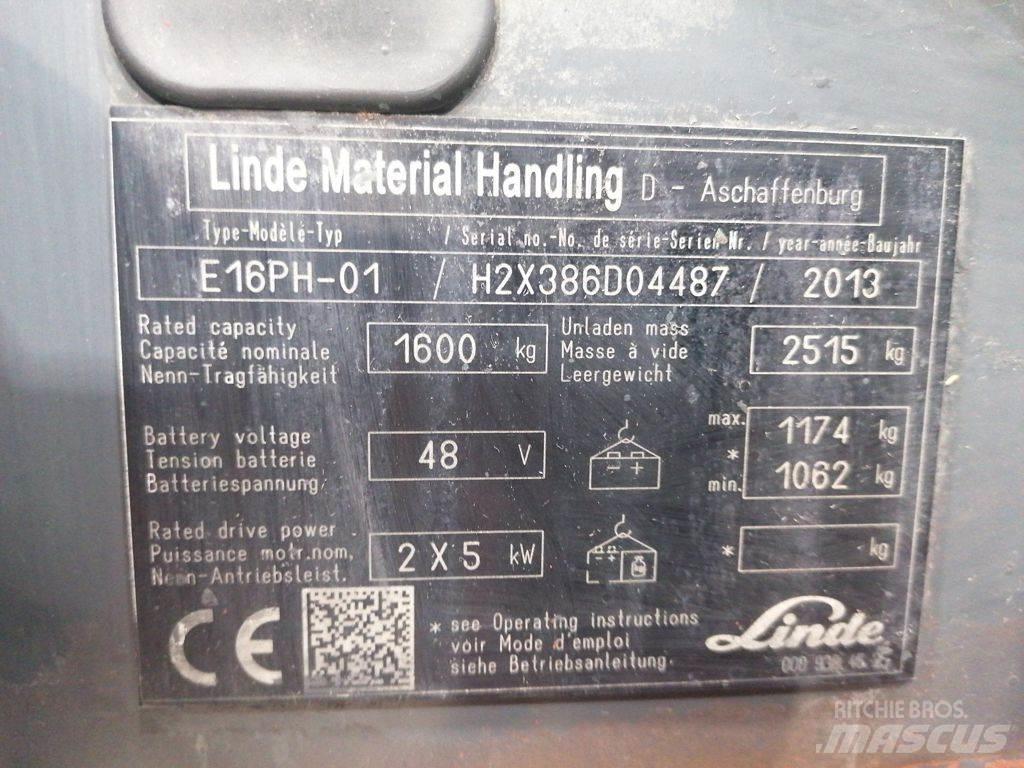 Linde E16PH-01 Carretillas de horquilla eléctrica