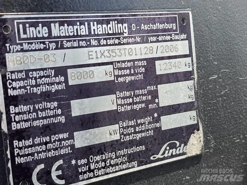 Linde H80D-03 Carretillas diesel