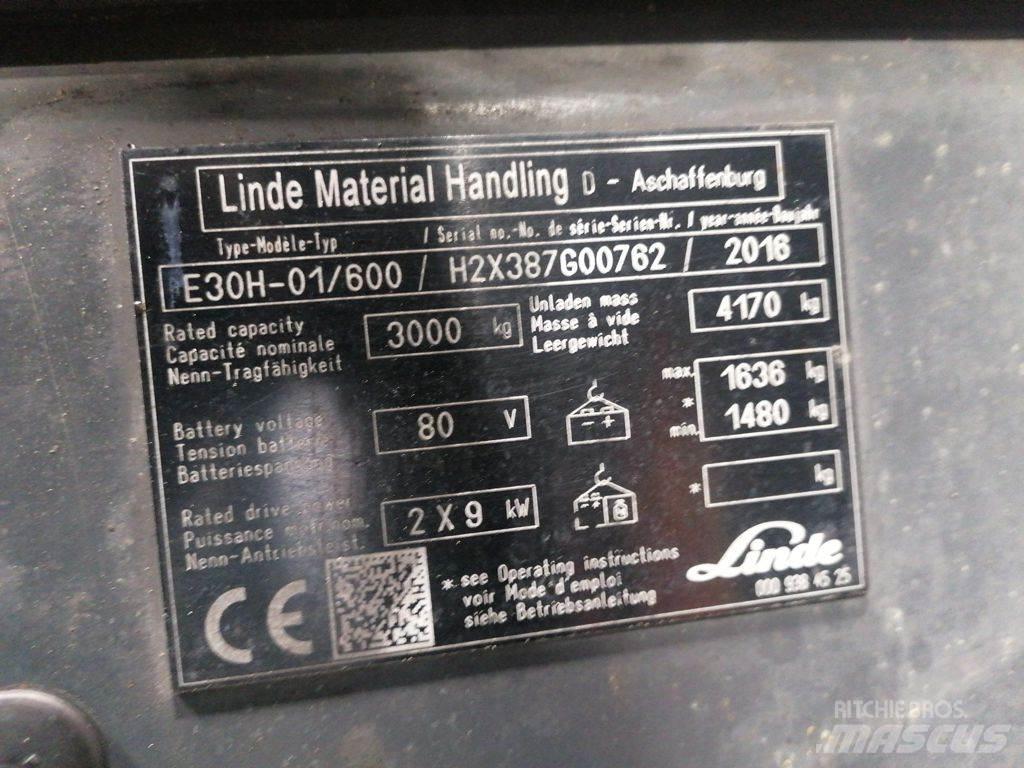Linde E30H-01/600 Carretillas de horquilla eléctrica