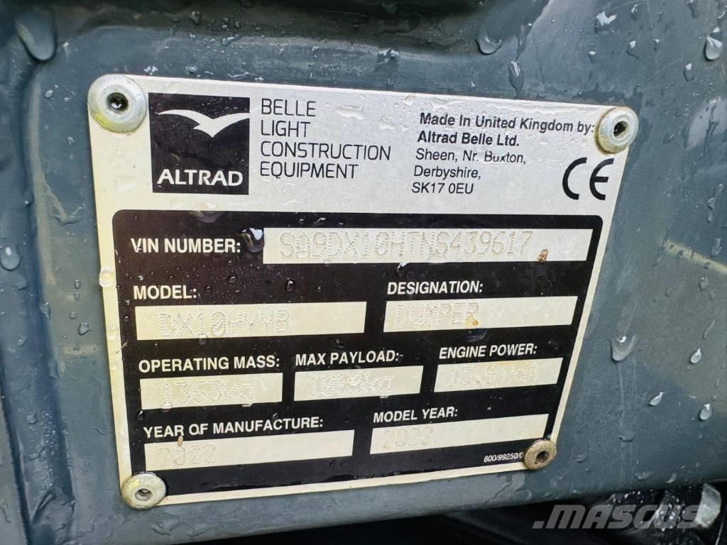 Altrad Belle DX1000 Dúmpers de obra