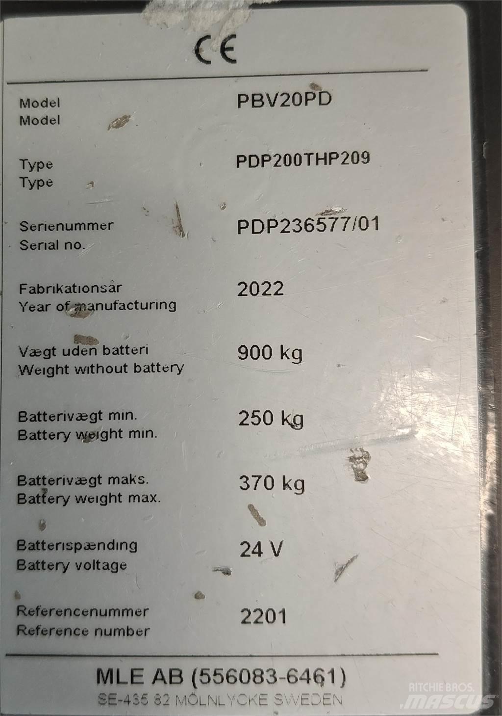 Mitsubishi PBV20PD Transpaletas Eléctricas con plataforma