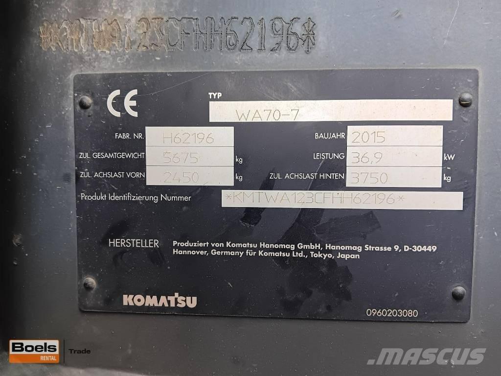 Komatsu WA 70-7 Cargadoras sobre ruedas