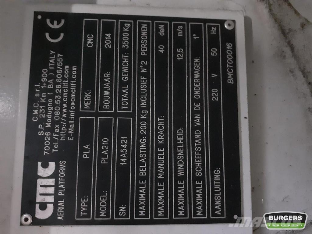 CMC PLA 210 Plataformas de trabajo telescópica
