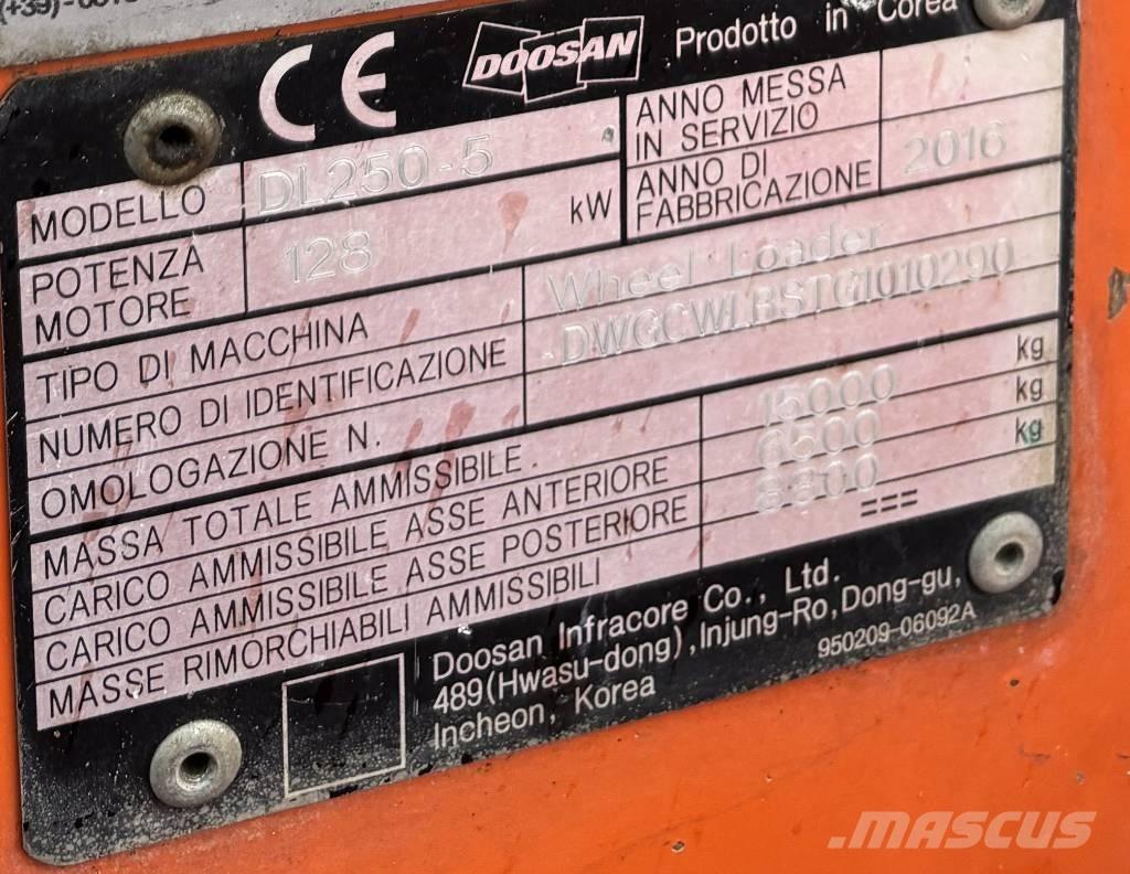 Doosan DL 250 Cargadoras sobre ruedas
