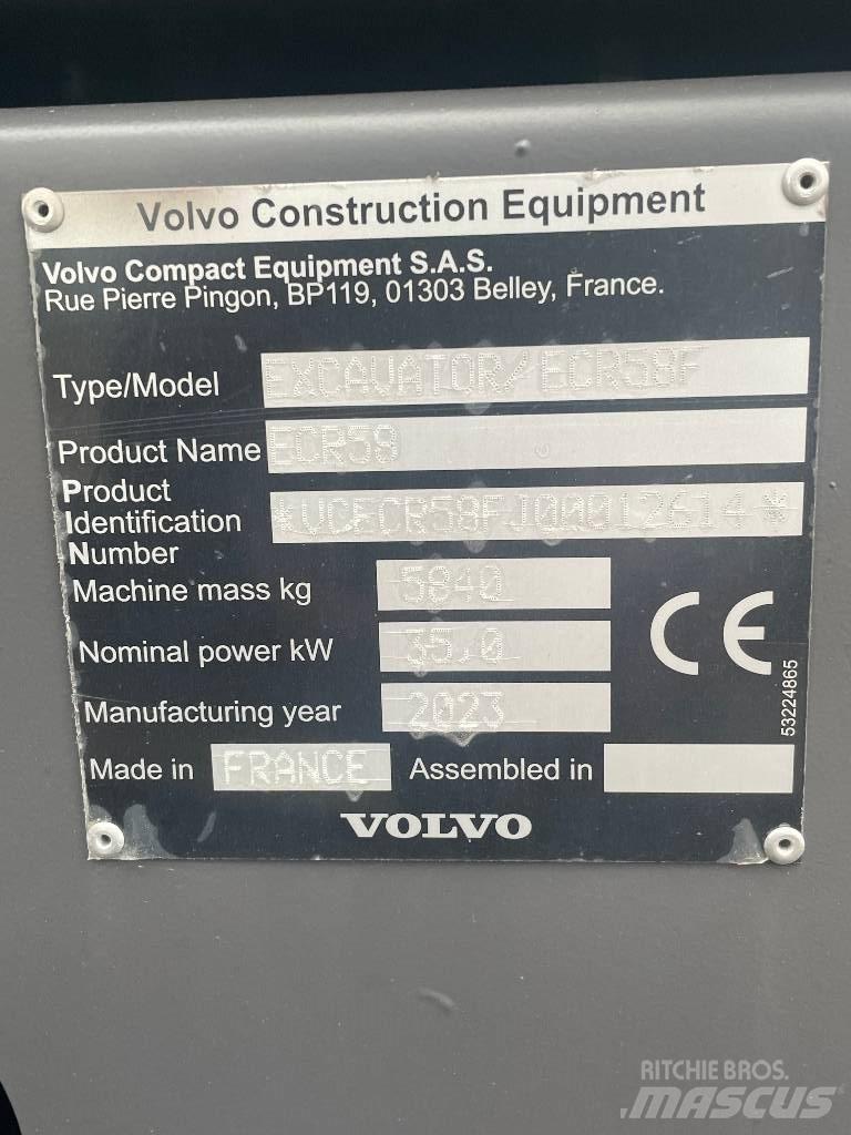 Volvo ECR 58 F Mini excavadoras < 7t