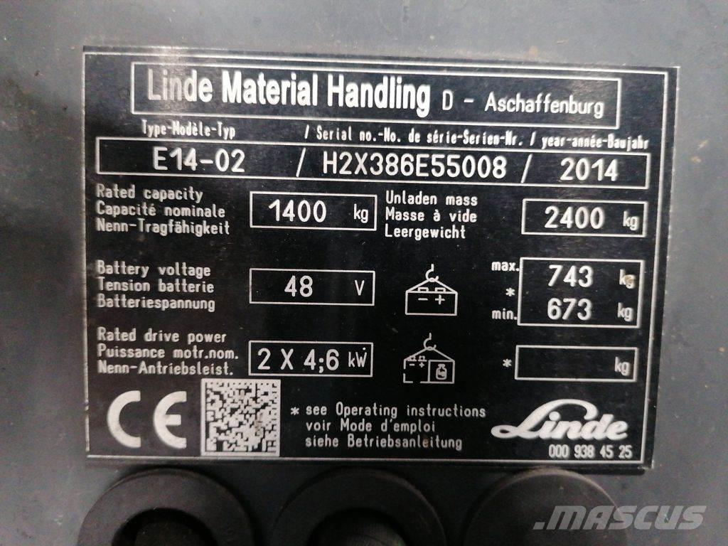 Linde E14-02 Carretillas de horquilla eléctrica