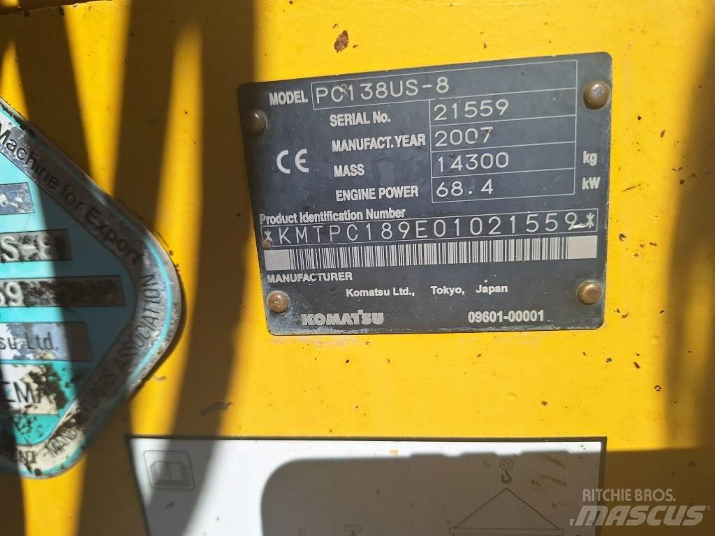 Komatsu PC 138 US-8 Excavadoras de cadenas