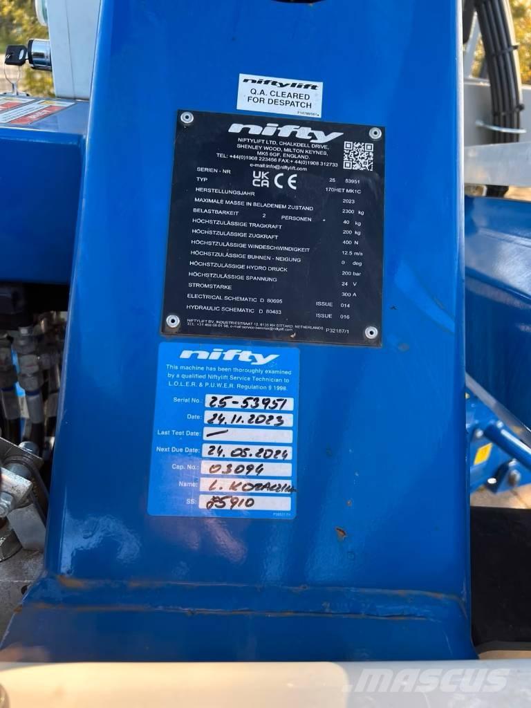 Niftylift 170 HET Plataformas remolcables