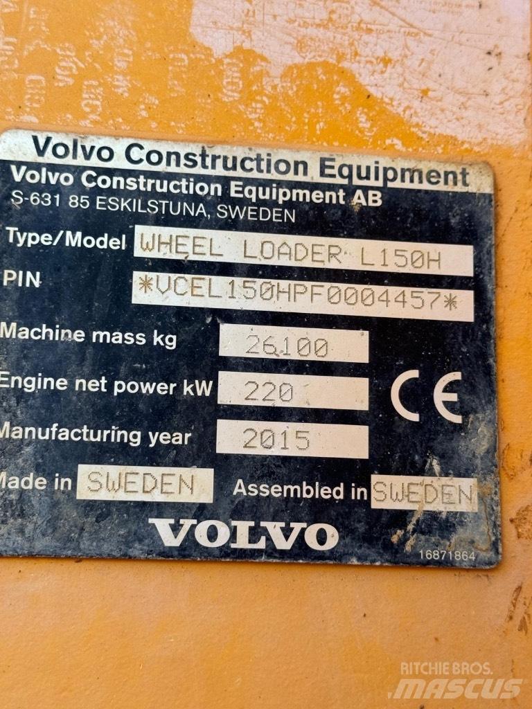 Volvo L 150 H Cargadoras sobre ruedas