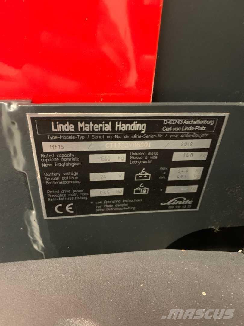 Linde MT15 Apiladores eléctricos
