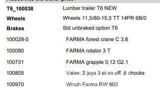 Farma T6 HUGGARVAGN Forestal - Otros